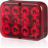Qiping Fendinebbia posteriori per rimorchio a LED 12V, fendinebbia impermeabile per fendinebbia universale per camion con rimorchio, roulotte