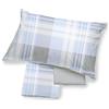 Happidea - Lenzuola Completo Letto, Cotone Caldo Invernale 100% Flanella, Piazza e Mezza, geometrico, Prodotto in Italia, Federe, Lenzuolo Sopra, Lenzuolo Sotto, Disegno Scozia Azzurro