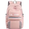 FORRICA Ragazze Zaino Adolescenti Zaini Scuola Grande Donna 15.6 Pollici Zaino Porta PC Computer Zainetto Nylon Daypack per Viaggio Lavoro Università Rosa