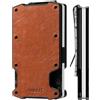 VULKIT Porta Carte di Credito con Fermasoldi Portafoglio Sottile e Minimalista in Metallo in Alluminio Porta Carte di Credito con Blocco RFID per Uomo