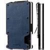 VULKIT Porta Carte di Credito con Fermasoldi Portafoglio Sottile e Minimalista in Metallo in Alluminio Porta Carte di Credito con Blocco RFID per Uomo