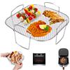 GLAITC Griglia per Friggitrice ad Aria, Multistrato Accessori per Friggitrice ad aria in Acciaio Inox Cestello Griglia per Disidratatore Cestello da Forno Strumenti da per cucina Compatibile microonde