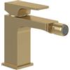 Villeroy & Boch Architectura Square miscelatore monocomando bidet, rubinetto con tirante, miscelatore bidet a risparmio idrico, altezza bocca di erogazione 100mm, quadrato, oro spazzolato