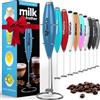 PowerLix Frullino Montalatte Elettrico per Cappuccino - Schiumatore Latte con Supporto in Acciaio Inossidabile, 15-20s, Potente 19000 giri/min, Frullino Manuale per Latte, Cappuccino, Caffè