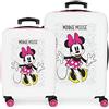 Disney Enjoy the Day Set Valigie per Bambini, 55-68 cm, Bianco