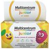 Multicentrum Junior Integratore alimentare Multivitaminico Multiminerale, apporto completo formulato per i bambini 4+, Senza Glutine, Gusto Limone e Lampone, 30 Compresse Masticabili