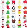 MORAINJAY 30 pz Giocattoli Squishy Mochi di Natale,Mini Squeeze Toys,Kawaii Moji Squishy Giocattoli Stress Relief Toys per Natale Bomboniere,Natale Albero di Decorazione,Goody Bag Stuffers di Natale