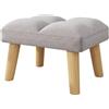 YMYNY Sgabello, Poggiapiedi, Ottomano, Moderno Imbottito Sedile Divano Sgabello poggiapiedi, Sgabello in Velluto, Poggiapiedi Divano per Soggiorno Ingresso 40×30×27CM Grigio HBD032G
