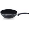 Fissler Ceratal Orbit Black Padella Wok in alluminio, da 28 cm di diametro e 3.7 l, con rivestimento antiaderente in ceramica, bordo alto, senza PFAS/PTFE, per fornelli a induzione