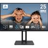 MSI PRO MP251P Monitor FHD 24,5 - IPS (1920 x 1080), 100 Hz, schermo Eye-Friendly, altoparlante integrato, 4 posizioni, HDMI 1.4b, D-Sub (VGA)