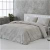 COTTON ARTean Copripiumino in cotone biologico reversibile in legno beige letto da 150 include copripiumino 240 x 220 + 2 federe per cuscino + lenzuolo con angoli regolabile. 100% cotone biologico.