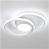 SENQIU Lampada da Soffitto LED, 42W 4700LM Plafoniera LED Moderna Rotondo, Lampadario Led Bianco in Acrilico per Camera da Letto Soggiorno Cucina Bagno, Bianco Freddo 6500K