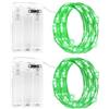 cshare Catena luminosa a LED, a batteria, 2 x 3 m, 30 LED, filo di rame, con timer, impermeabile, per camere, giardino, brocche, Natale, decorazione per interni ed esterni, verde