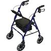 Days - Girello Pieghevole, 4 Rotelle, con Seduta Imbottita, Freni Bloccabili, Manici Ergonomici, Borsa di Trasporto, Leggero, Ausilio per Mobilità Limitata, M, Colore Blu