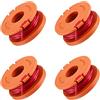 Mumaxun Bobina di ricambio per decespugliatore WA0004 da 1,65 mm, compatibile con decespugliatori Worx WG157E, WG157E.9, WG163E, WG184 (4 pezzi)