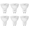 DiCUNO Lampadina GU10 dimmerabile, LED 4,2W equivalente a lampada alogena da 40W, Bianco caldo 2700K, 305lm, Angolo del fascio 38°, 230V, Faretto LED dimmerabile gu10 per bagno, 6 Pezzi