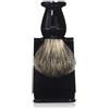 Edwin Jagger - Pennello da barba con setole di puro tasso, manico imitazione ebano, fatto a mano, con porta pennello, 8,6 cm