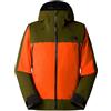 The North Face NF0A87Y87MI1 M MOUNT BRE JACKET Giacca Uomo TNF ORANGE/FOREST OLIVE Taglia S