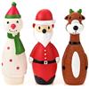 Chiwava 3 Pacchetti 5.7 Confezione Natalizi per Cani interattivi in Lattice a Forma di Babbo Natale