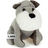 COM-FOUR® Fermaporta, fermaporta pesante, design simpatico cane, accessorio abitativo funzionale, fermaporta per finestre e porte, ideale per un tiraggio (1 pezzo - cane Jacky)