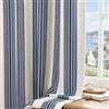DriftAway Chris - Tende oscuranti con motivo a righe verticali, in misto lino, foderate termicamente, oscuranti e oscuranti, per case di campagna, 2 pannelli, 132 x 213 cm, avorio blu scuro