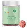 Jelly Pills Gummies Calcio Bambini + Vitamine D3 e K2 + Probiotici - 70 Gummies Vegane per 2 mesi - Senza Zuccheri Aggiunti - Gusto Fragola Naturale - Per Crescita e Ossa