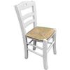 Sicignano Casalinghi Ingrosso Casalinghi Sicignano | Sedia Lory in Legno Massello Laccata Bianca con Seduta in Paglia, 39x35x87h cm, Artigianale, Adatto a Cucina Ristorante Pizzeria, Made in Italy
