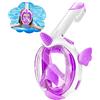 Tyuodna Maschera da snorkeling per bambini, da 4 a 12 anni, 180° HD, anti-appannamento e anti-perdita, per bambini con snorkeling, a prova di CO2