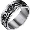 FindChic Anello Acciaio Uomo Anello Anti-ansia Acciaio Inossidabile Nodo Celtico Meditazione Rotolare Anelli Uomo Ansia Ansia Anello Taglia 11
