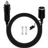 HuaLiSiJi Prolunga Cavo Accendisigari 12V 24V Prolunga Accendisigari Auto 6AWG 2x1.0mm² 15A Cavo Alimentazione Accendisigari con LED, per Auto, Camion, Camper (3 m)