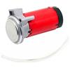 YIYIDA Fischio d'auto corno rosso compressore d'aria kit pompa aria 12V con tubo flessibile, motore elettrico con motore elettromagnetico, parti ricambio per corno super rumoroso camion vagone treno