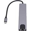 Yctze Hub USB C 8 in 1 USB Tipo C HD Interfaccia Multimediale LAN Adattatore Multiporta Splitter Lettore di Schede di Memoria per Telefono Tablet Laptop