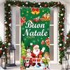 DPKOW Italiano Buon Natale Porta Striscione Decorazione, Decorazioni per Parete Porta Casa, Addobbi, 185 * 90cm