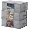 Vintree Contenitori Armadio 3Pcs Scatole Per Vestiti Contenitore Sottoletto Per Indumenta Sacchetto Per Riporre Indumenti Tessuto Pieghevole Usato Per Conservare Coperte Giocattoli Abbigliamento
