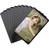 FRETONBA 10 Pezzi Mini Cornice Magnetica per Frigorifero Portafoto, 7,5 x 5 cm Cornici Magnetiche, Cornice Magnetica Portafoto Calamita con Foto, Nero