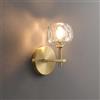 CRFASIBE Applique da Parete in Cristallo Oro, Lampada a Muro G9, Luce Calda