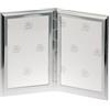 your castle Cornice pieghevole da viaggio per 2 foto, 6 x 9 cm, design a filo, placcata argento