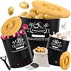 JEDWKFA Set di 3 Porta Patate, Porta Aglio e Cipolla, Contenitore Patate con Coperchio, Porta Patate Cipolle Aglio Impilabile, Viene Fornito con Coltello per Patate, Coltello da Cucina, Custodia