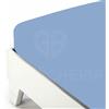 GBiancheria Lenzuolo con angoli letto matrimoniale 180x210 SUPER MAXI in Cotone 120g/mq - Lenzuola letto matrimoniale con angoli - Lenzuolo Sotto con angoli matrimoniale Made in Italy (Azzurro)