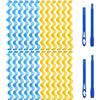 ZEACCT 24 Pezzi Bigodini Senza Calore,Bigodini Flessibili con 4 Ganci per lo Styling,Bigodini a Spirale Blu,Rosa,Gialli,Bigodini per Styling Capelli,Onde Capelli Bigodini per Maggior Parte Delle Acconciature