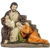 DRW Mistero Classico di 1 Pezzo Gesù con Bambino in Bracci Maria addormentata in Resina Dipinto a Mano 18x16 cm