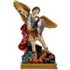 DRW Figura Arcangelo San Michele Protettore della Chiesa e pericoli fisici in Resina Dipinto a Mano 10x10x22 cm