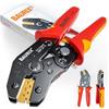 BAURIX® Pinza Crimpatrice Capicorda 0,5-2,5 mm² - a Cricchetto | Modello KAIRON. Cricchetto ergonomico per terminali isolati, pressatura precisa e connessioni affidabili.