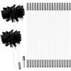 MOCNT Kit di Pennello per Pulizia del Camino Spazzole per Camini Nylon Rotante Flessibile Spazzola Pulizia Camino con 20 Aste 1 Testa Pennello 150mm 1 Testa Pennello 100mm