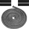 Flintronic Guarnizione per Porta Stufa, Fibra di Corda Ignifuga, Stufa a Pellet, Alta Temperatura, Nastro Isolante in Fibra, per Stufe, Tubi Di Forni, Porta del Forno, Camino(Φ8mm x 3m)