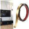 Rairsky 20 mm x 5 m Modanatura Adesiva Oro, Boiserie Adesiva per Pareti, Modanature Decorative Autoadesive in Acciaio Inox, Striscia Decorativa Autoadesiva, Modanatura per Soffitti, Pavimenti, Pareti Cucina