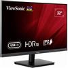 Viewsonic Monitor led 32 Viewsonic VA3208-4K-HD 4K Ultra HD 3840x2160p/4ms/classe F/Nero [VA3208-4K-HD]