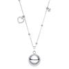 Dada Gioielli - Collana Chiama Angeli Gravidanza - Gioiello Sonoro per Mamme in Attesa - Piedino Bebè, Quadrifoglio, Cuore, Orsetto, Ciuccio, Zirconi. 110 cm Acciaio Anallergico (Cuore)