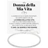 Bramart Bracciale Tennis Alla Donna della Mia Vita Argento Sterling 925 Compleanno Idee Regali per lei, Bracciale Fidanzati Idea Regalo Natale - Cofanetto con DEDICA incluso. (Alla Donna della mia Vita - 2)