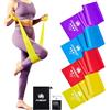 FitBeast Set di 4 fasce terrestri da 1.5 m, con 4 fasce da ginnastica, con borsa per il trasporto e istruzioni per l'esercizio, fascia per fitness, pilates, yoga, allenamento con